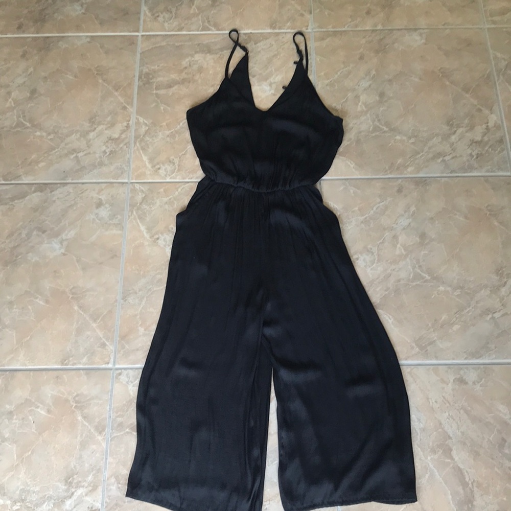 Black Satin Jumpsuit